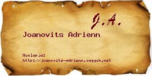Joanovits Adrienn névjegykártya