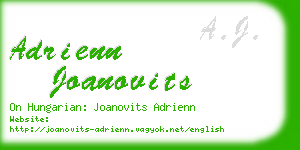 adrienn joanovits business card